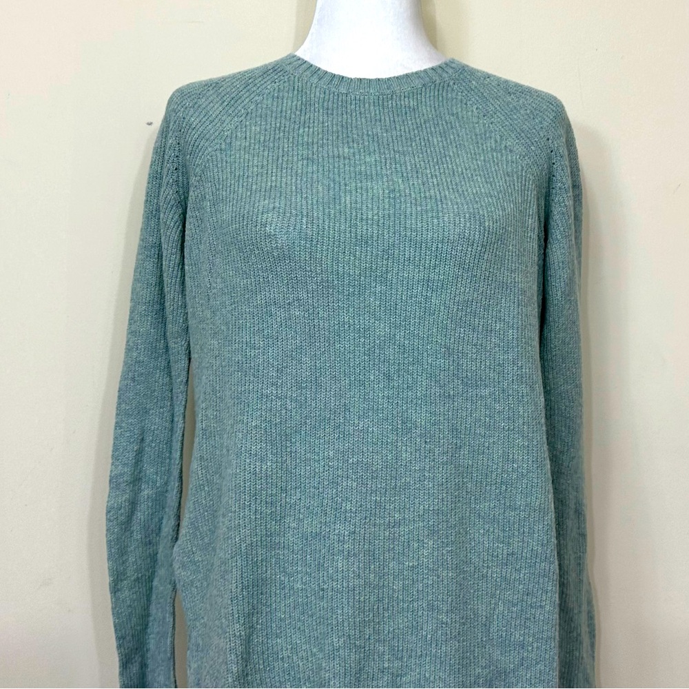 NEW Anthropologie Moth Soft Green Crew Neckline Sweater Pullover Dress Tunic S/M - Picture 6 of 16